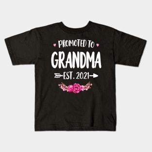 Promoted To Grandma Est. 2021 Kids T-Shirt